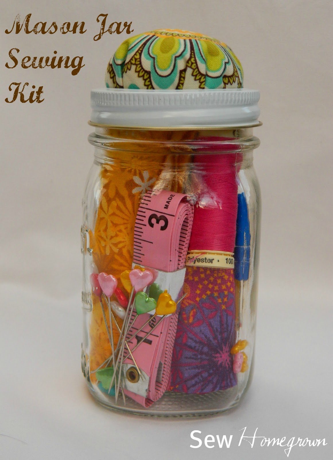 DIY Sewing Kit Gift in a Jar