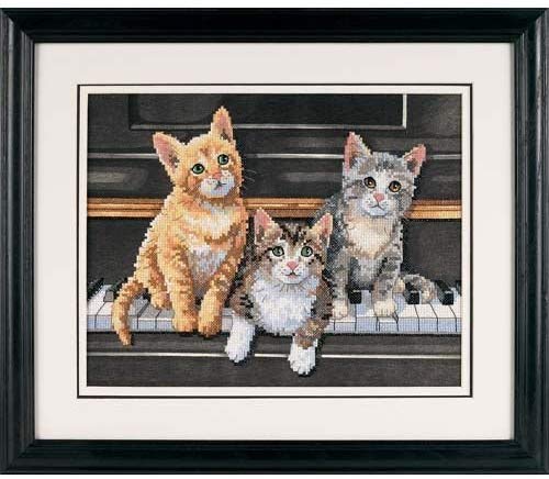 51buytoutgo Cat Stamped Cross Stitch Kits Beginner, 11ct Easy Funny  Preprinted Printed Counted Cross Stitch Patterns Kits for Adults Kids  Beginners