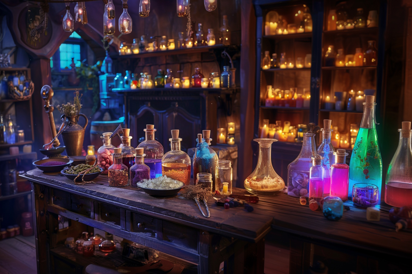 Potion-Making Station for a Harry Potter-Themed Kids’ Party